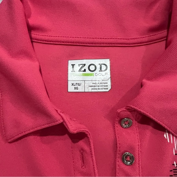 IZOD Golf Polo Shirt - Argyle Preppy Sport Top - XL - Picture 10 of 12